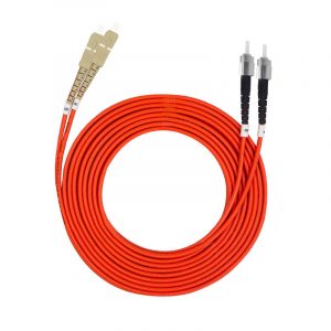 Multimode Dual Core SC-ST Fiber Optic Patch Cord