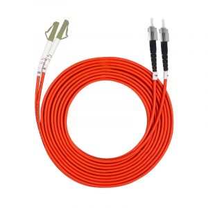 Multimode Dual Core LC-ST Fiber Optic Patch Cord