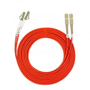 Multimode Dual Core LC-SC Fiber Optic Patch Cord